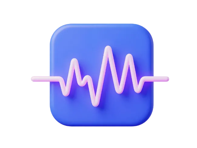 3D Audio Sound Wave Icon