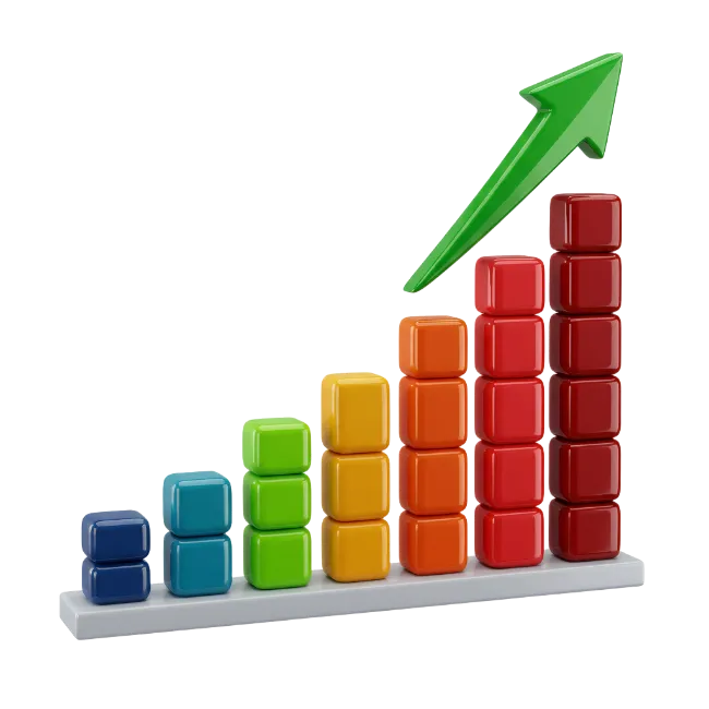 3D Bar Chart Growth