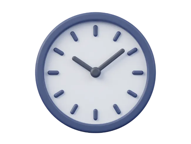 3D Blue Wall Clock