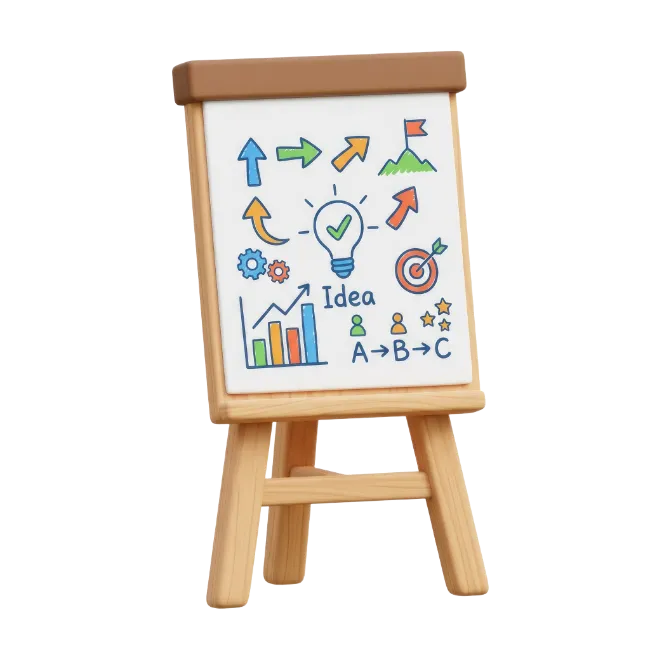 3D Business Idea Presentation Board