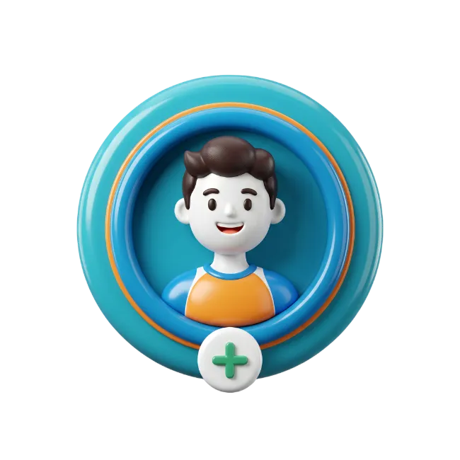 3D Cartoon Male Avatar Icon