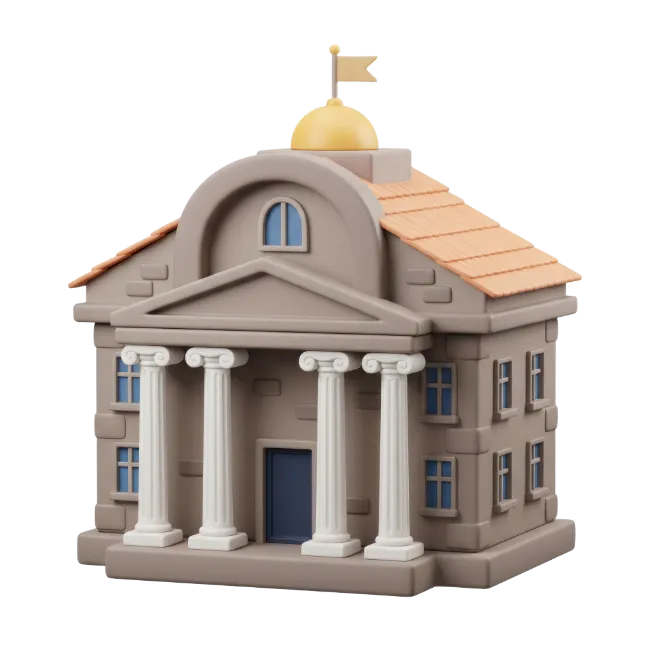 3D Classical Building Model with Columns
