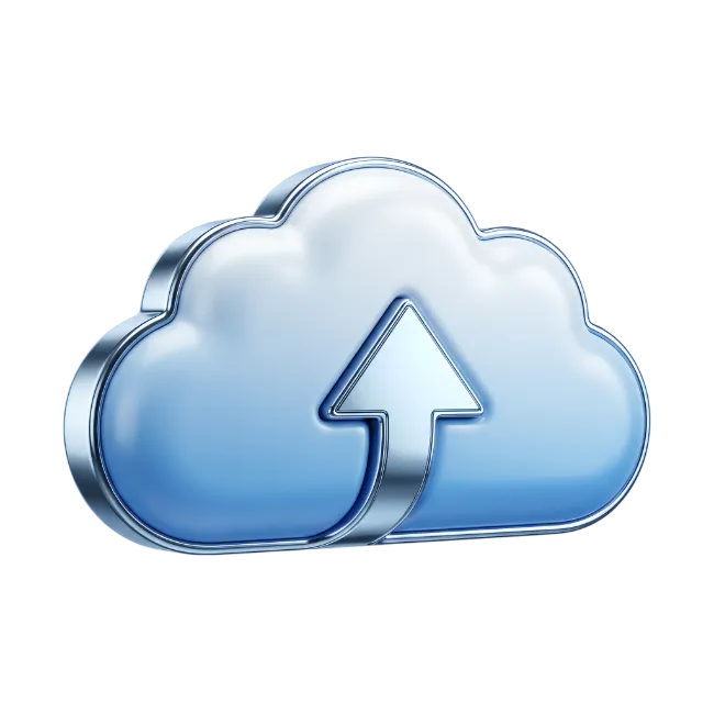 3D Cloud Upload Icon