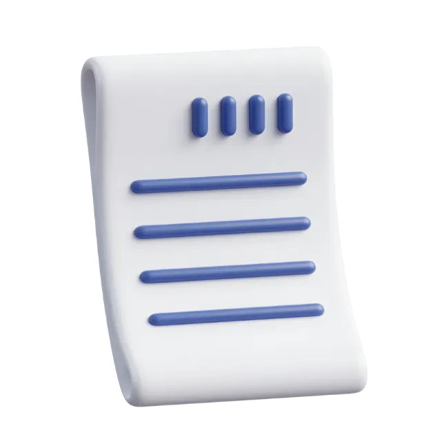 3D Document Note Icon