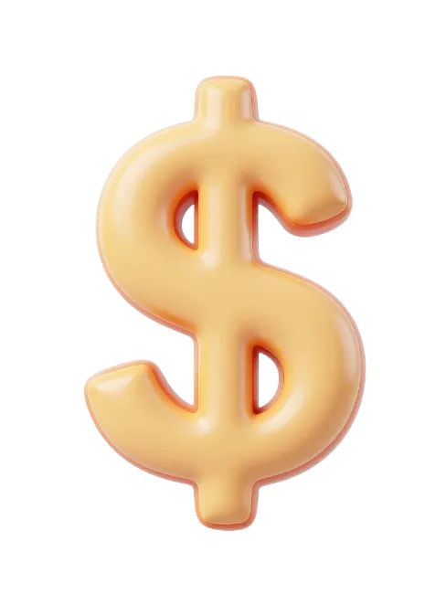 3D Dollar Currency Sign Symbol