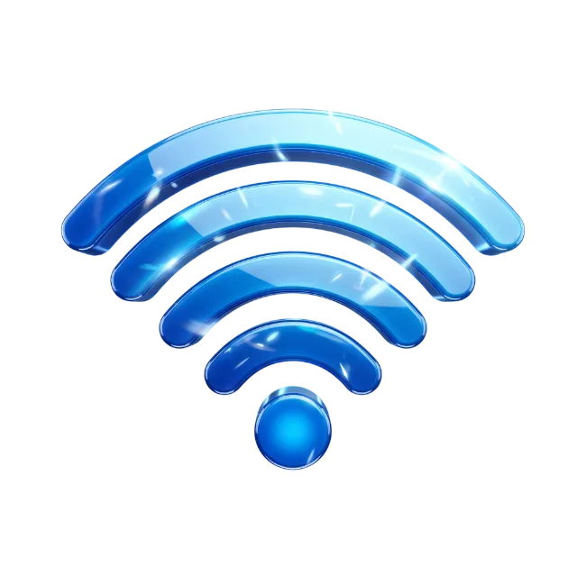 3D Glossy Blue Wifi Signal Icon
