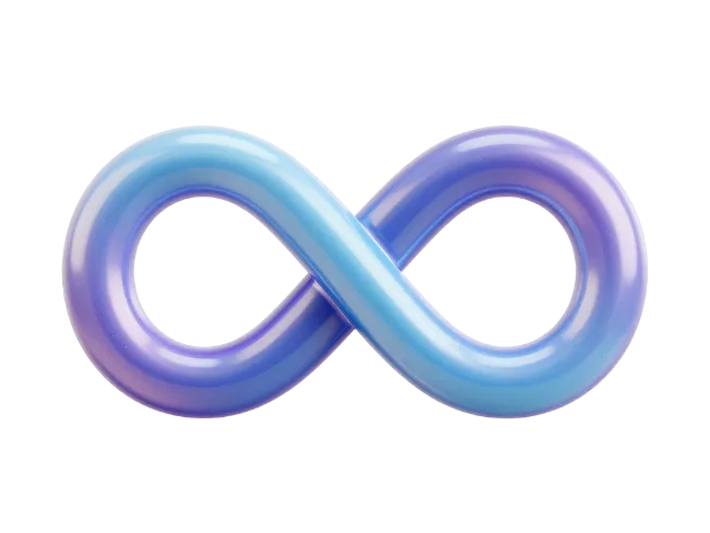 3D Glossy Infinity Symbol Icon