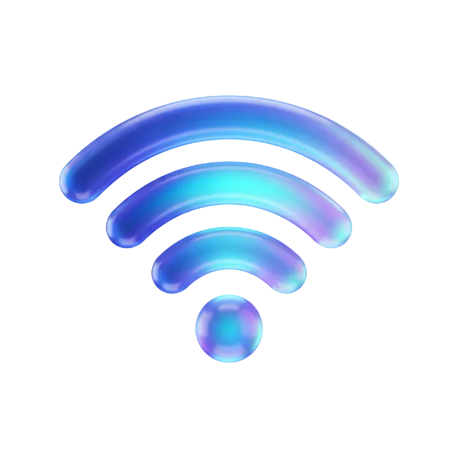 3D Glossy Wi-Fi Connection Symbol