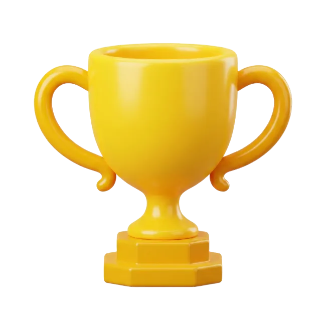 3D Gold Trophy Cup