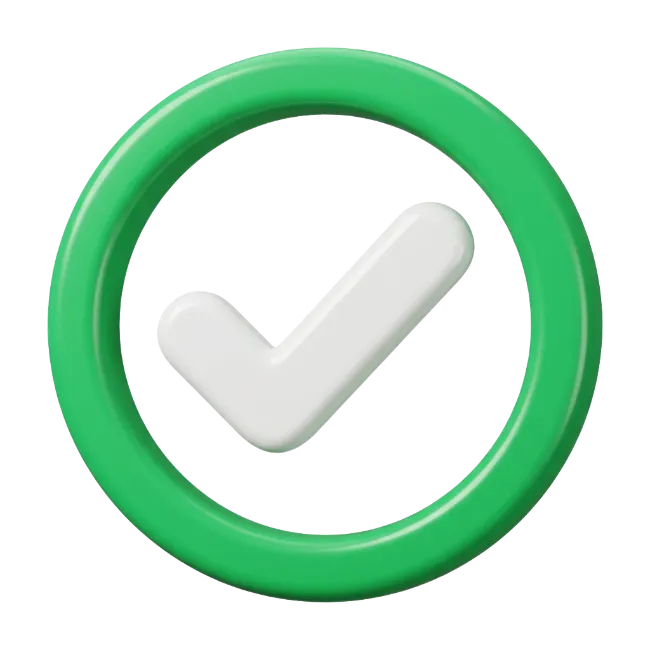 3D Green Checkmark Icon