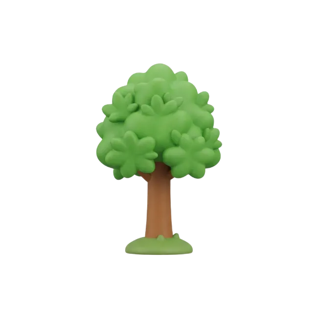 3D Green Tree Icon
