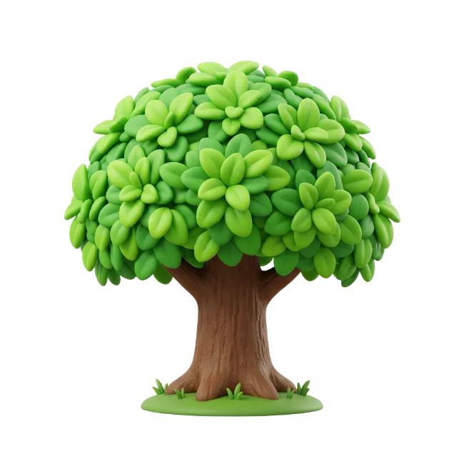 3D Green Tree Illustration