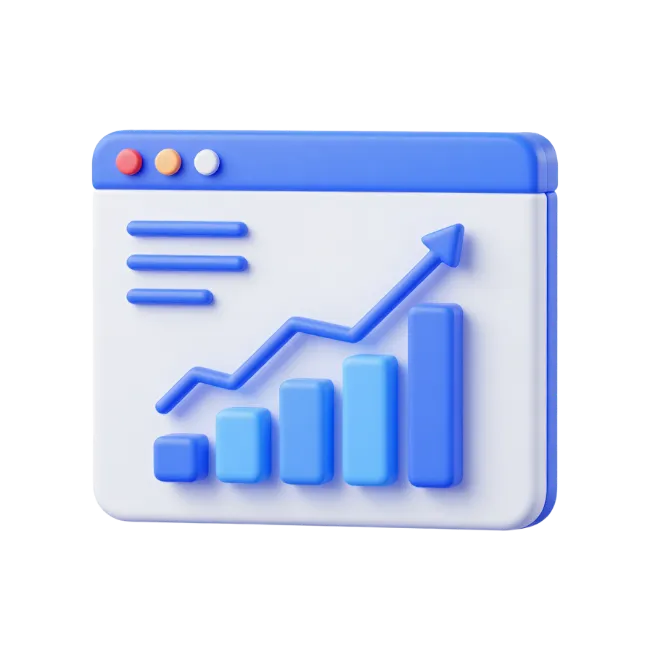 3D Growth Chart and Analytics Dashboard