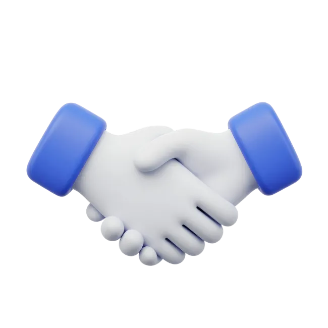 3D Handshake Agreement Symbol