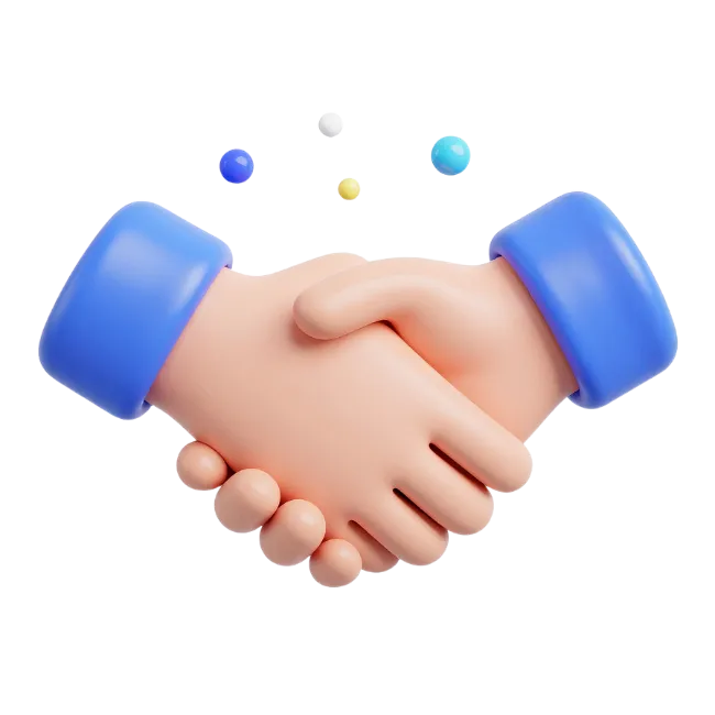 3D Handshake Illustration Partnership Icon