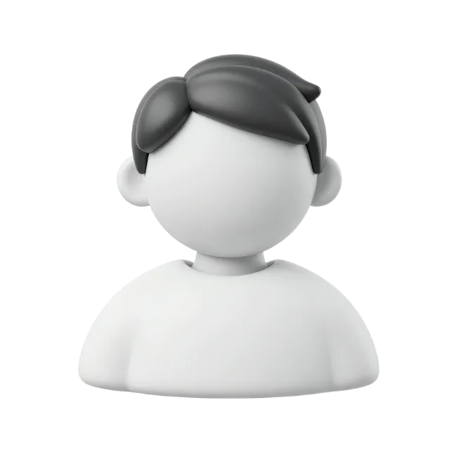 3D Male User Profile Icon