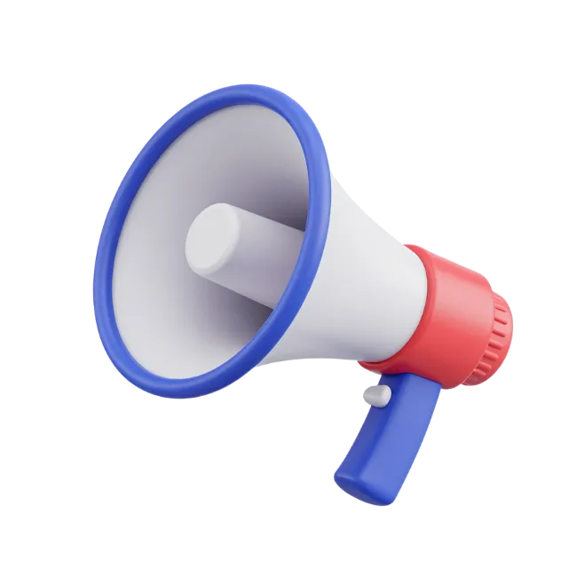 3D Megaphone Speaker Icon