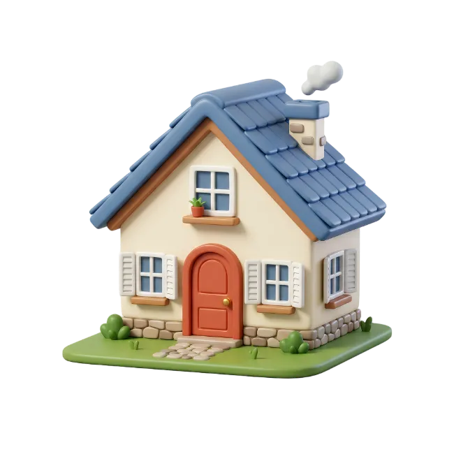 3D Miniature House Illustration