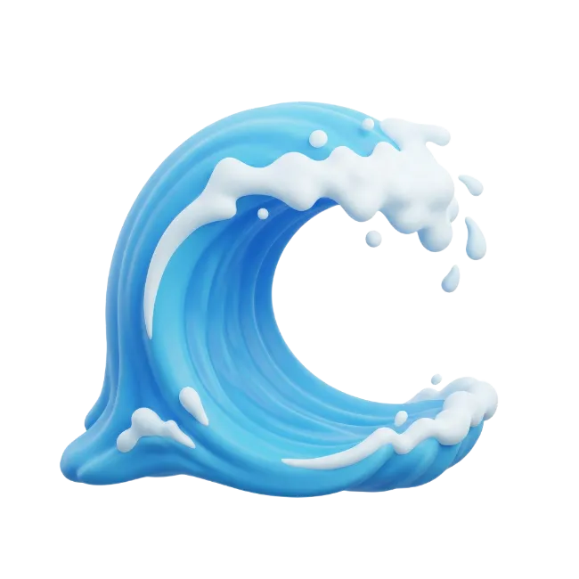 3D Ocean Wave Illustration