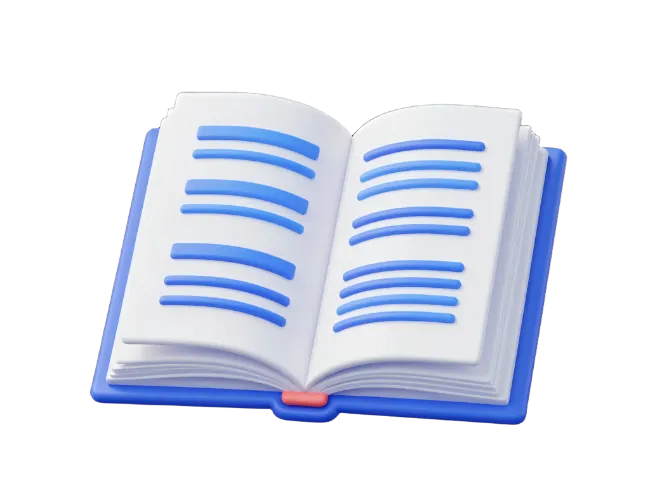 3D Open Book Illustration