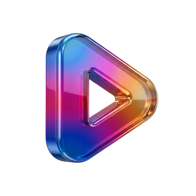3D Play Button Icon