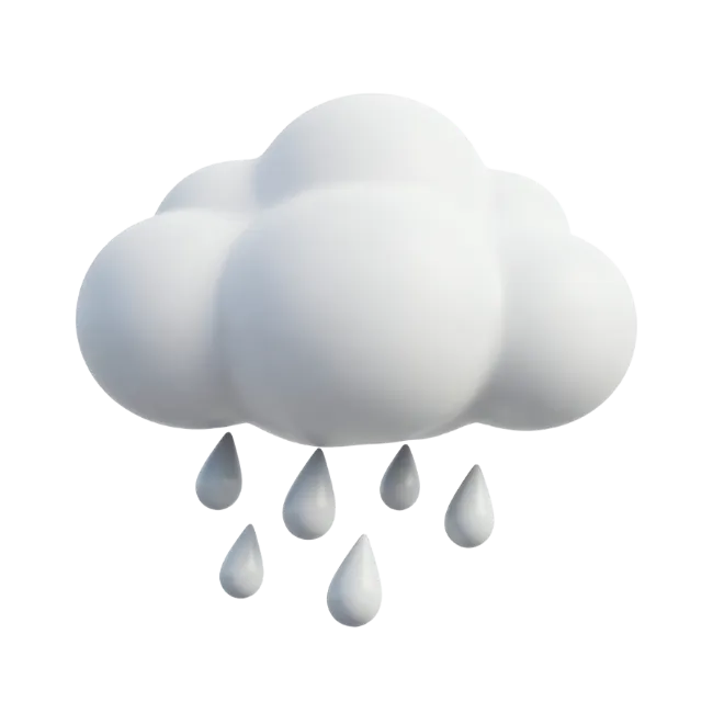3D Rain Cloud Illustration