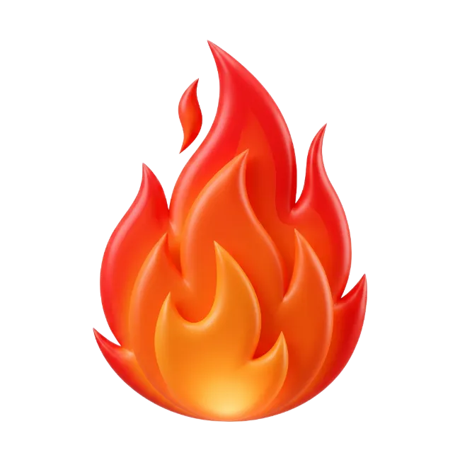 3D Red Fire Flame Illustration