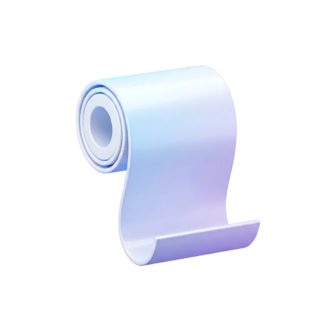 3D Rolled Ribbon Icon