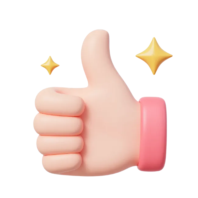3D Thumbs Up Hand Gesture