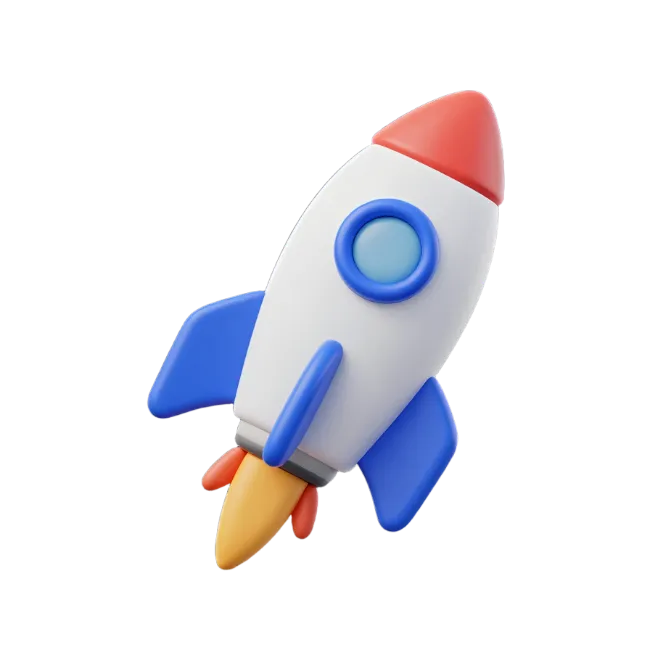 3D Toy Rocket Ship Launching