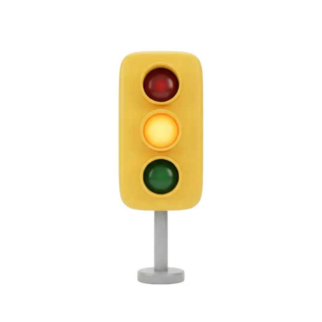 3D Traffic Light Icon