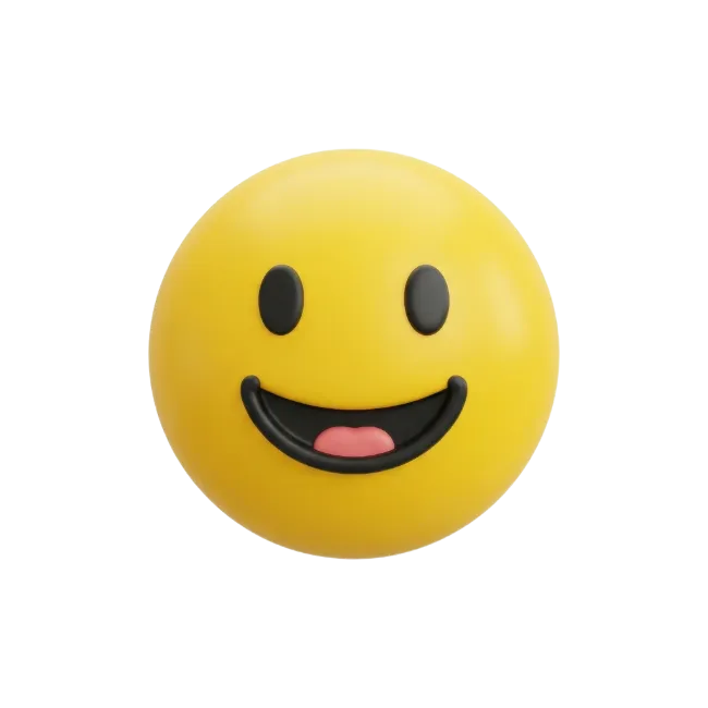 3D Yellow Smiling Face Emoji