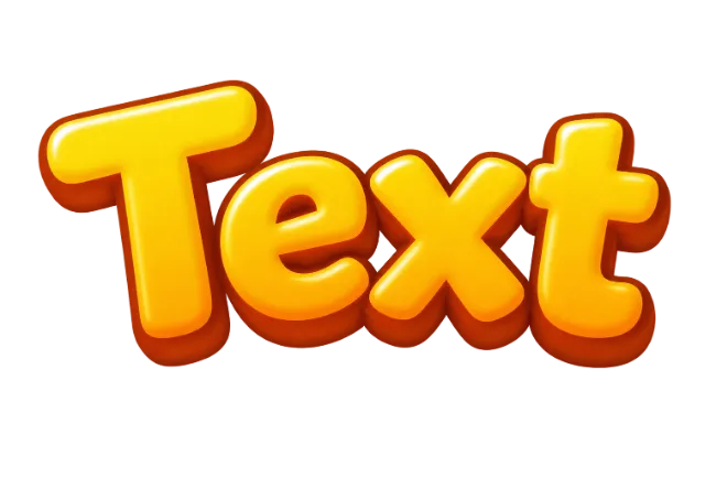 3D Yellow Text Graphic Effect