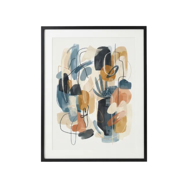 Abstract Art Print in Black Frame