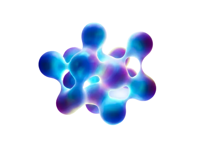 Abstract Blue and Purple Molecular Structure