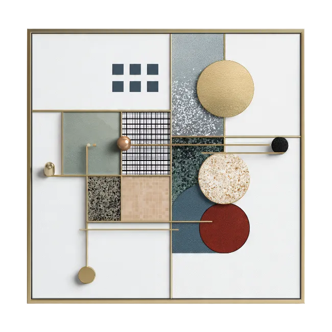 Abstract Geometric Wall Art Composition