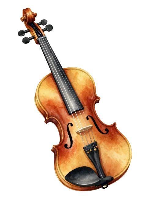 Acoustic Classical Wooden Violin Instrument