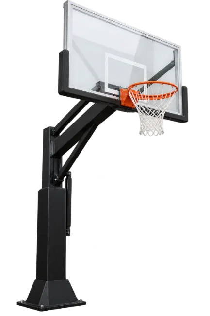 Adjustable Basketball Hoop System with Glass Backboard