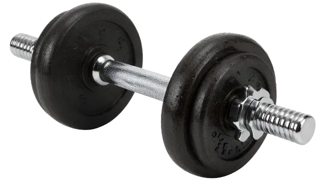 Adjustable Metal Dumbbell with Black Weight Plates