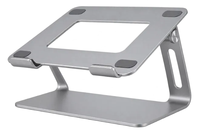 Adjustable Silver Aluminum Laptop Stand