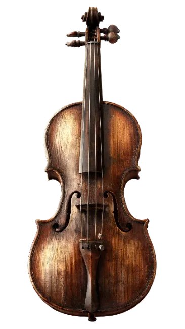 Aged Vintage Wooden Violin Instrument
