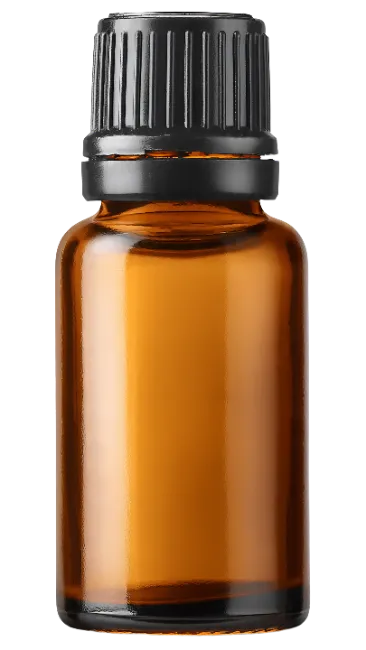 Amber Glass Essential Oil Bottle with Black Cap