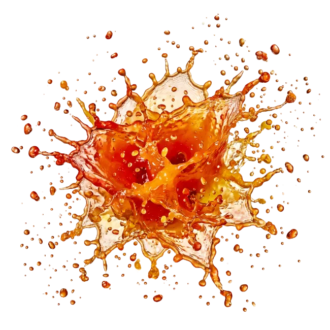 Amber Liquid Splash Burst