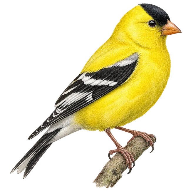 American Goldfinch Illustration