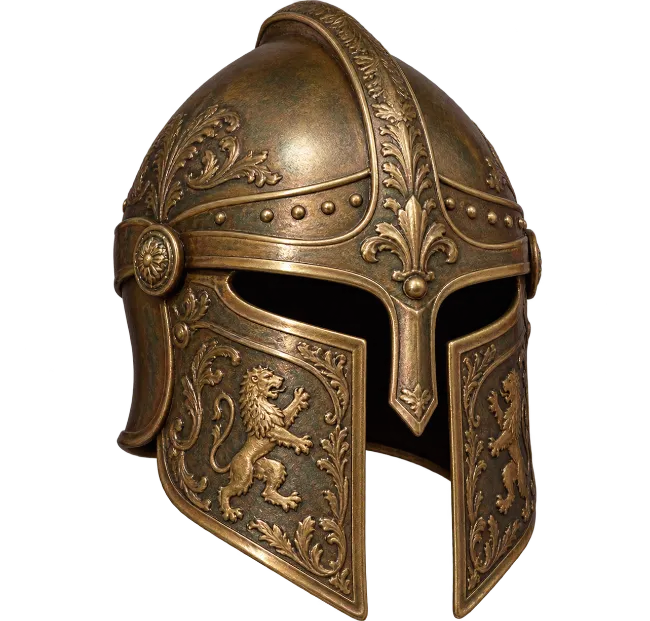 Ancient Bronze Spartan Style Warrior Helmet