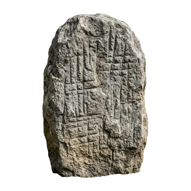 Ancient Carved Stone Monument Artifact
