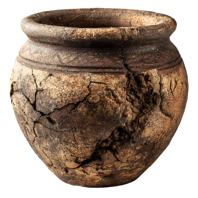Ancient Clay Pot Artifact