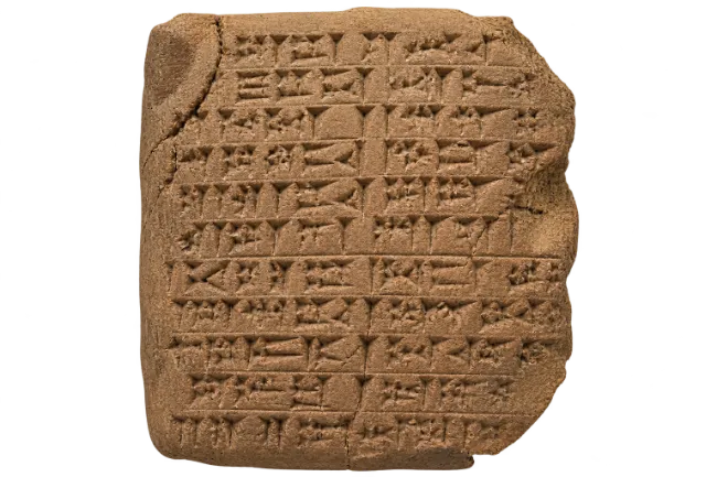 Ancient Cuneiform Clay Tablet Artifact