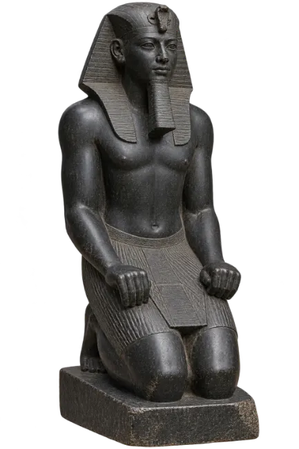 Ancient Egyptian Kneeling Pharaoh Statue