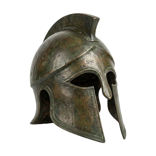 Ancient Greek Bronze Corinthian Helmet